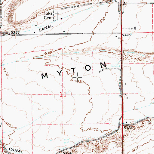 Topographic Map of North Myton Bench, UT