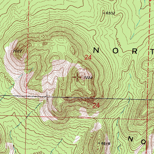 Topographic Map of North Peaks, UT