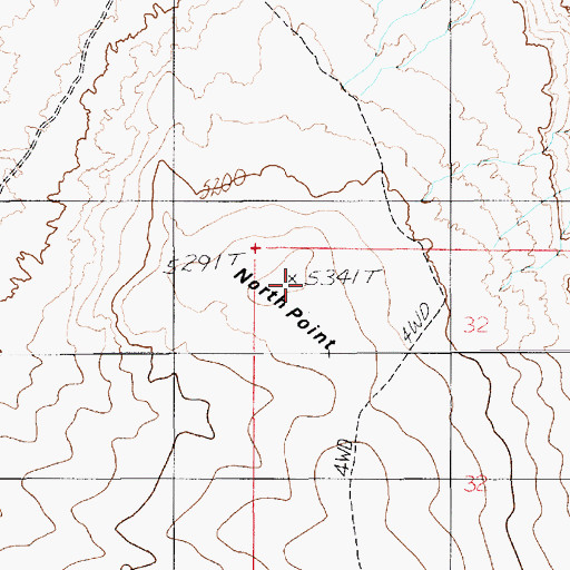 Topographic Map of North Point, UT