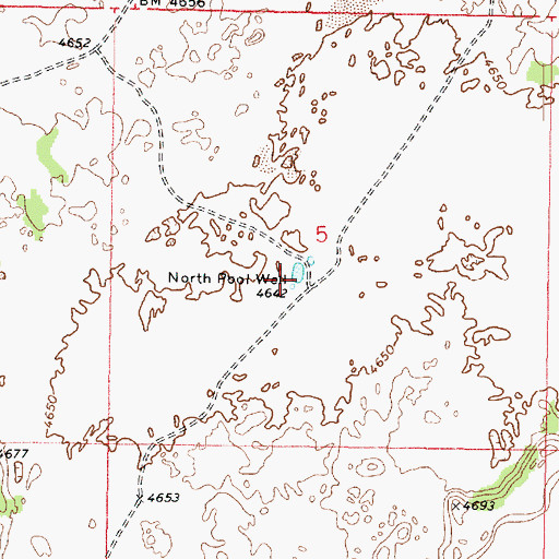 Topographic Map of North Pool Well, UT
