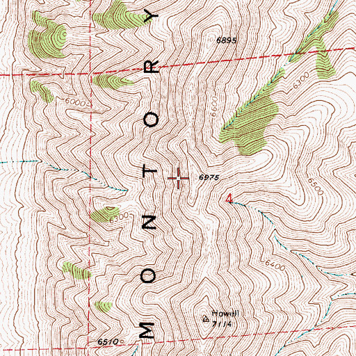 Topographic Map of North Promontory Mountains, UT
