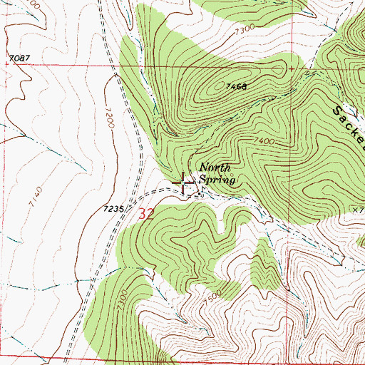 Topographic Map of North Spring, UT