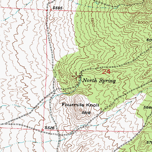 Topographic Map of North Spring, UT