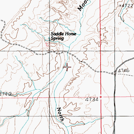 Topographic Map of North Spring Wash, UT