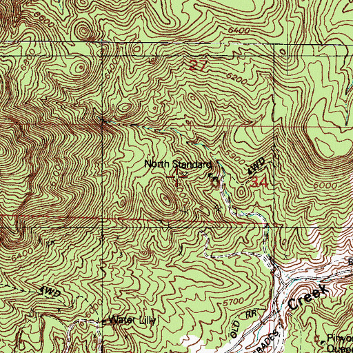 Topographic Map of North Standard, UT