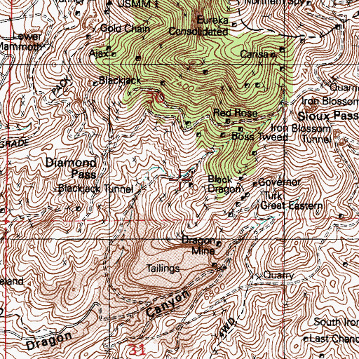 Topographic Map of North Star, UT