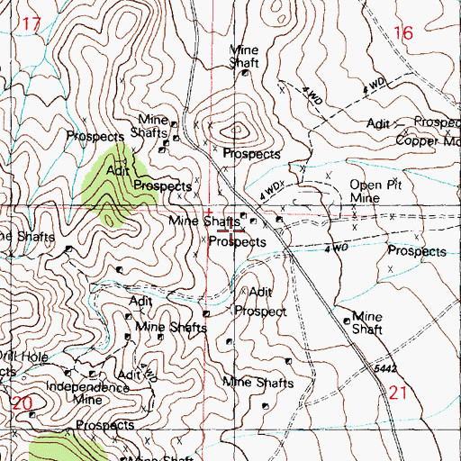 Topographic Map of North Star Mine, UT
