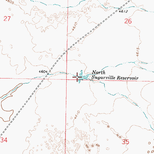 Topographic Map of North Sugarville Reservoir, UT