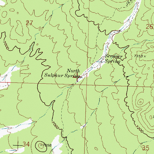 Topographic Map of North Sulphur Spring, UT