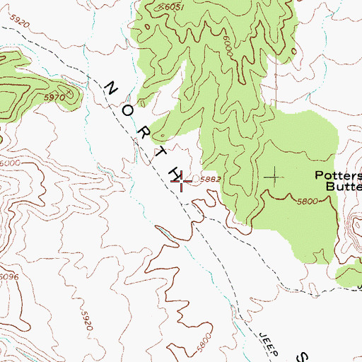 Topographic Map of North Swag, UT
