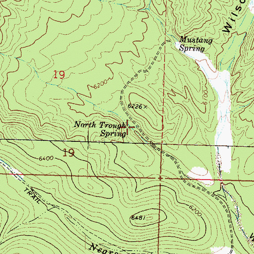 Topographic Map of North Trough Spring, UT