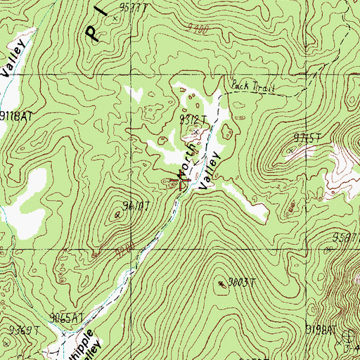 Topographic Map of North Valley, UT