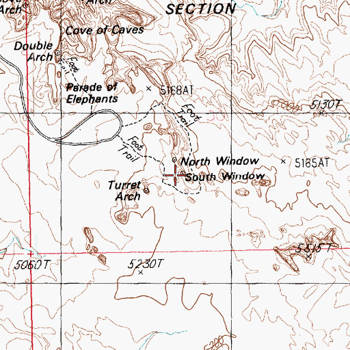 Topographic Map of South Windows, UT