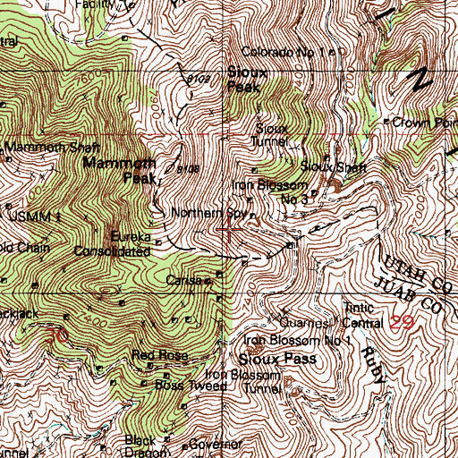 Topographic Map of Northern Spy, UT