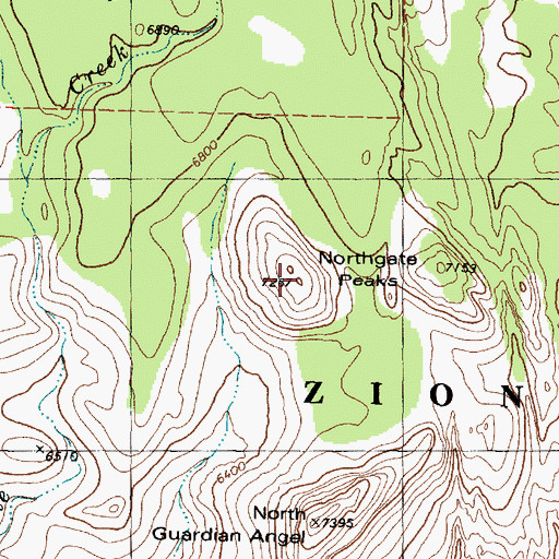 Topographic Map of Northgate Peaks, UT