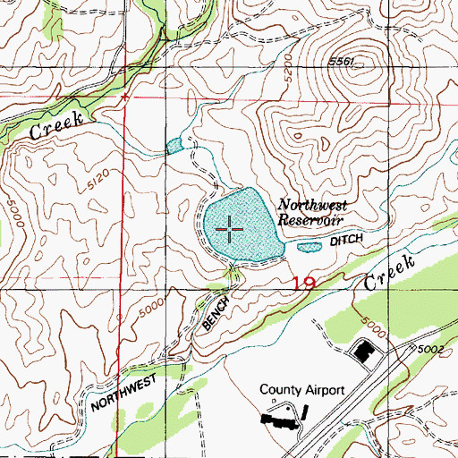 Topographic Map of Northwest Reservoir, UT