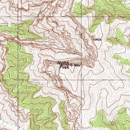Topographic Map of Notch Peak, UT