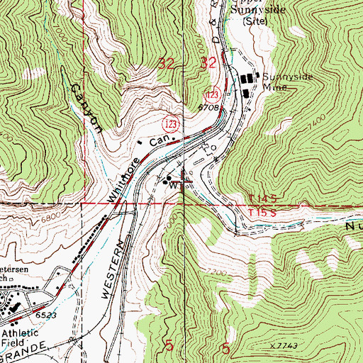 Topographic Map of Number Two Canyon, UT
