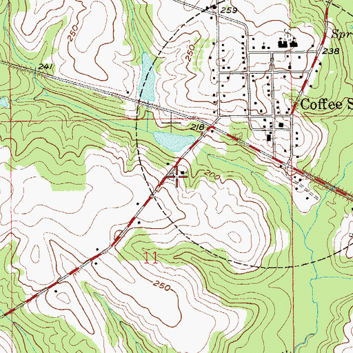 Topographic Map of Mount Carmel Cemetery, AL