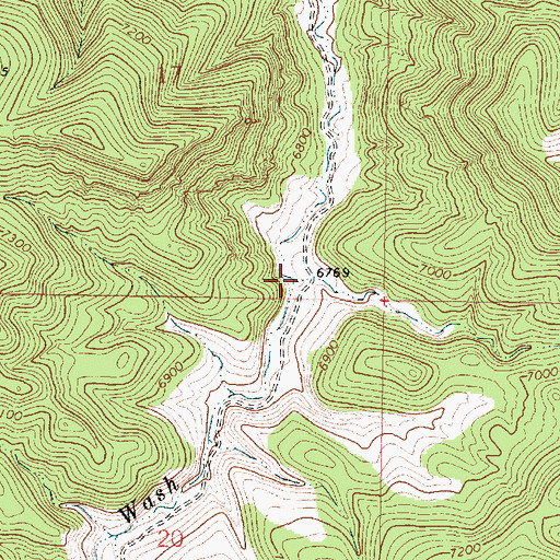 Topographic Map of Oak Basin Draw, UT
