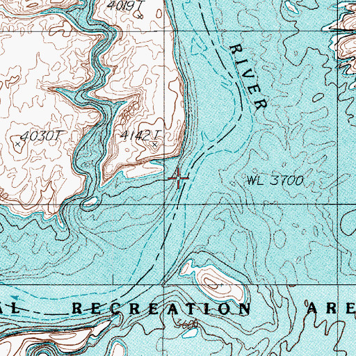 Topographic Map of Oak Canyon, UT