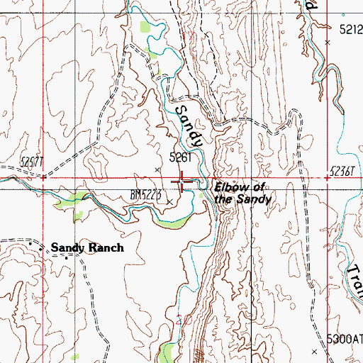Topographic Map of Oak Creek, UT