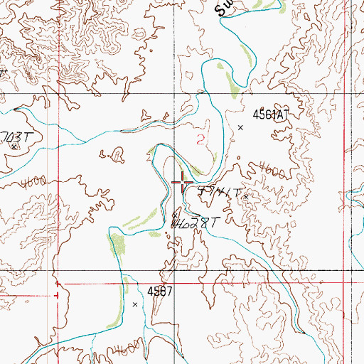 Topographic Map of Oak Creek, UT