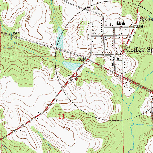 Topographic Map of Mount Carmel Primitive Baptist Church, AL