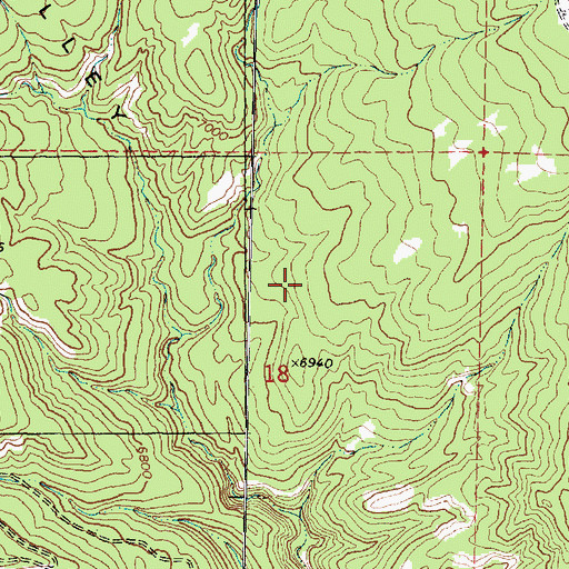 Topographic Map of Oak Valley, UT