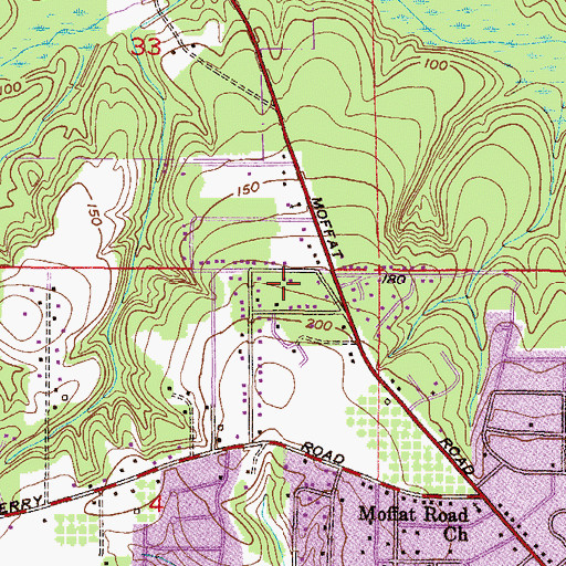 Topographic Map of Acropolis Heights, AL