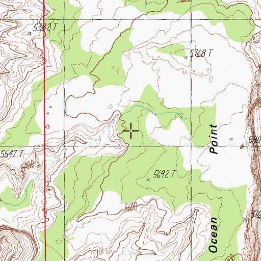 Topographic Map of Ocean Point, UT