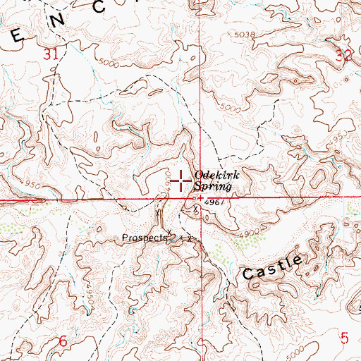 Topographic Map of Odekirk Spring, UT