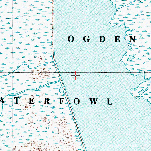 Topographic Map of Ogden Bay Waterfowl Management Area, UT
