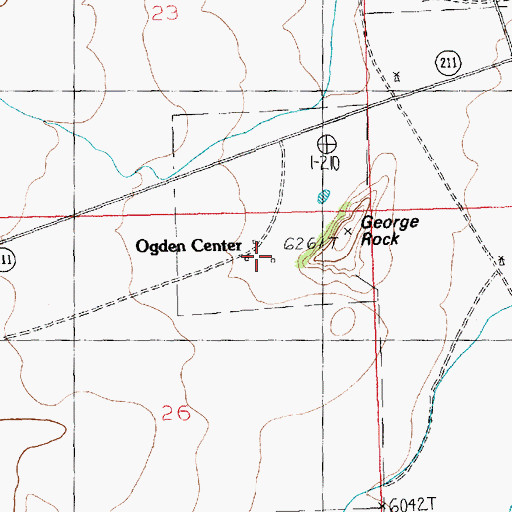 Topographic Map of Ogden Center, UT