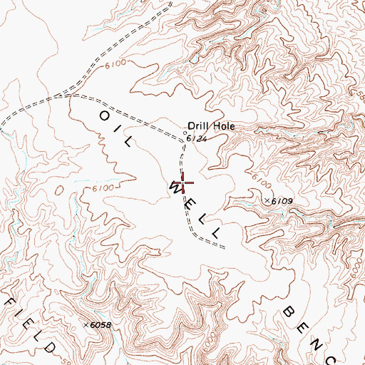 Topographic Map of Oil Well Bench, UT