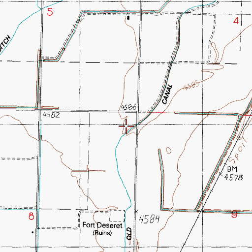 Topographic Map of Old Canal, UT