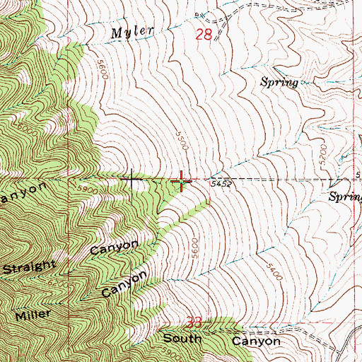 Topographic Map of Old Canyon, UT