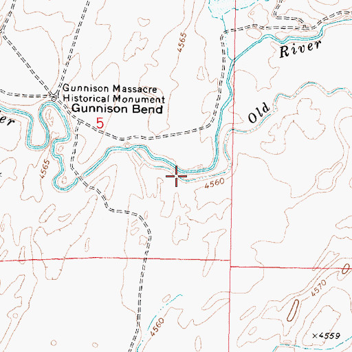 Topographic Map of Old Channel, UT