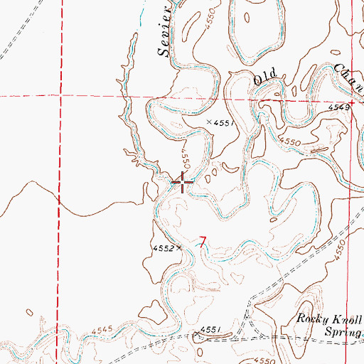 Topographic Map of Old Channel Sevier River, UT