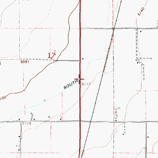 Topographic Map of South Extension Old Field Canal, UT