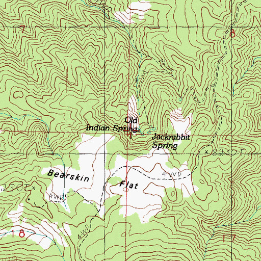 Topographic Map of Old Indian Spring, UT