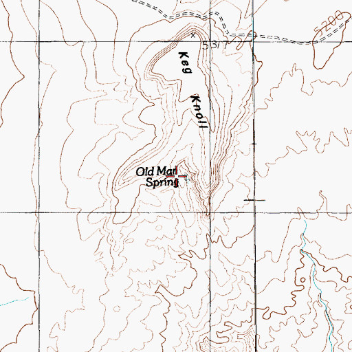 Topographic Map of Johns Spring, UT
