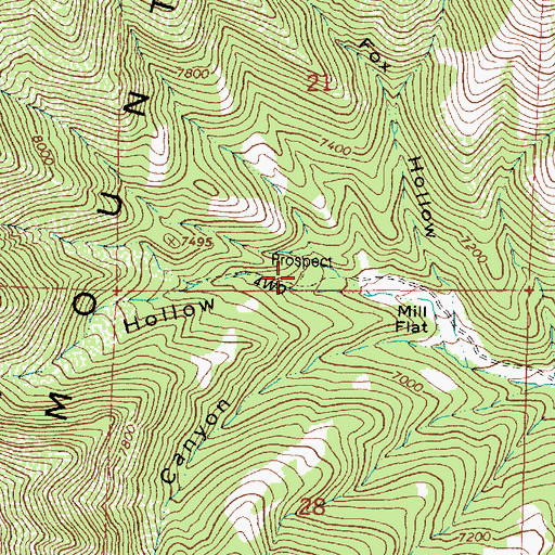 Topographic Map of Old Mayflower Mine, UT