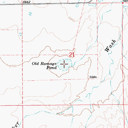 Topographic Map of Old Ramage Pond, UT