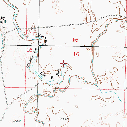 Topographic Map of Old River Bed, UT