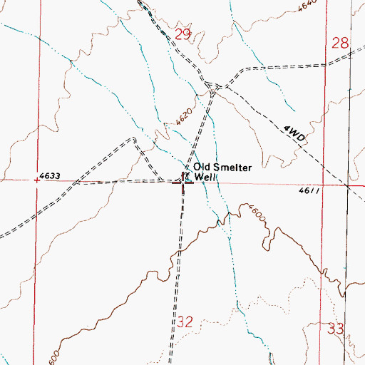Topographic Map of Old Smelter Well, UT
