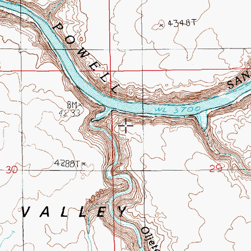 Topographic Map of Oljato Wash, UT