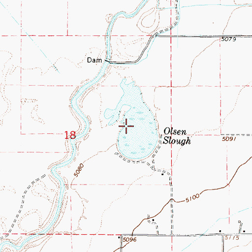 Topographic Map of Olsen Slough, UT