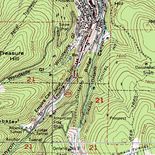 Topographic Map of Ontario Ridge, UT
