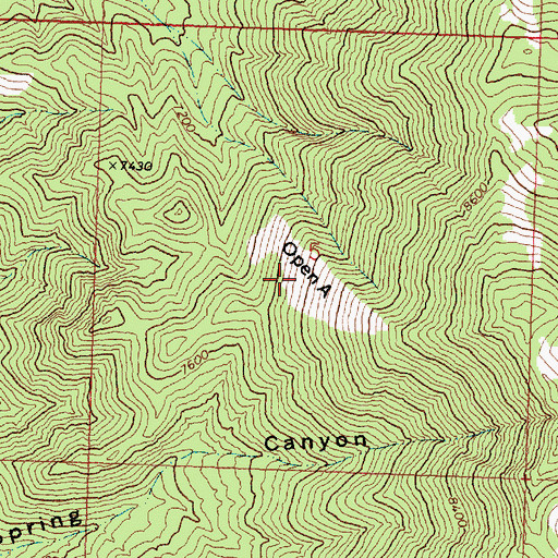 Topographic Map of Open A, UT